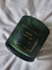 Large Night Garden Ribbed Candle NEW