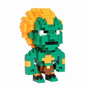 New Street Fighter Blanka Pixel Bricks Gift, Novelty Fun Collectable Toys