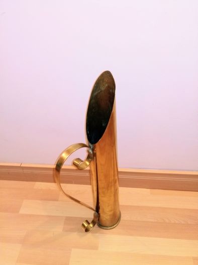 Huge Trench Art Made From Large Calibre Artillery Shell In Brass 62cm/24inch High