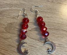 Handmade Glass And Crystal Earrings