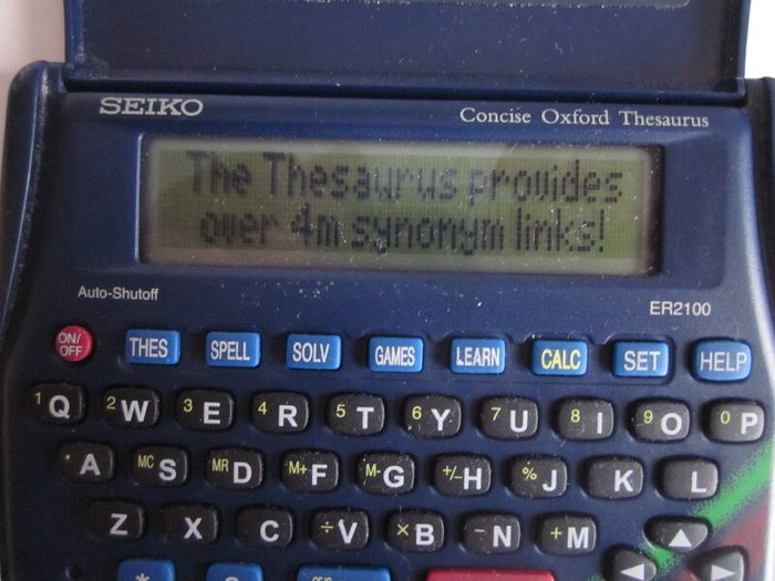 Seiko ER2100 Concise Oxford Thesaurus Fully Tested And Working Handheld
