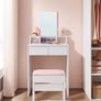 Dressing Table with Mirror and 2 Drawers Pastel Pink Image 9