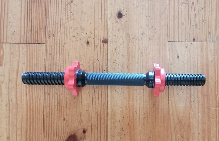 Adjustable dumbbells and barbell set