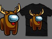Reindeer  among us t-shirt imposter among us t-shirt impostor t-shirt