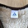 warm wool fur vest brown white beige L Image 2