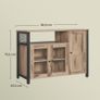 Industrial Sideboard Storage Cabinet Industrial Oak Brown 110 cm Image 4