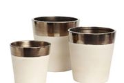 Plant Pot Trio, Burned Gold