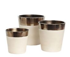 Plant Pot Trio, Burned Gold