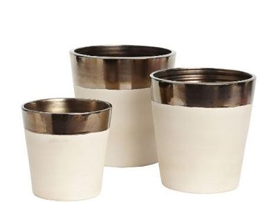 Plant Pot Trio, Burned Gold
