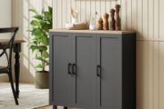 Sideboard Buffet Cabinet with 3 Doors and Adjustable Shelves
