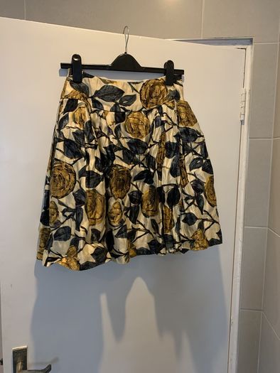 Vintage silk mini skirt