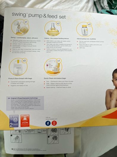 medela swing pump and feed set