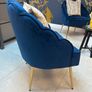 Navy suede decorative chairs Image 2