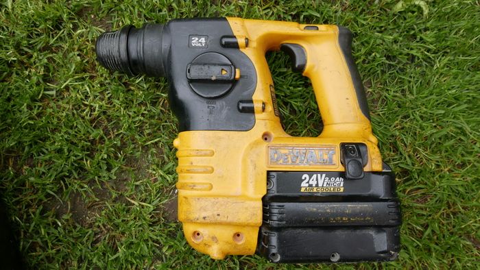 Dewalt DC222 SDS Cordless Drill 24V With 2 Battery and Box  in working order