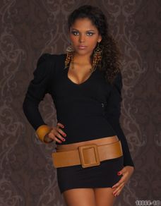 navy crop knitted top with puffer shoulder size s-m