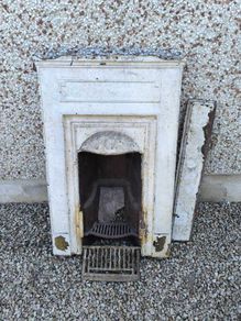 antique cast iron fireplace