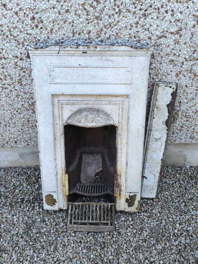 antique cast iron fireplace