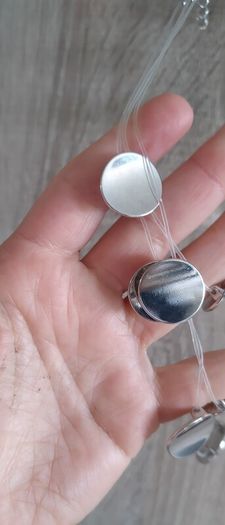 Beautiful  3 layer necklace silver metal zinc alloys
