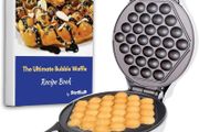 Hong Kong Bubble Waffle Maker by StarBlue with Bonus Recipe e-Book - White - Make Hong Kong Style Bubble Egg Waffle in 5 Minutes, AC 220-240V 50/60Hz 640W, UK Plug