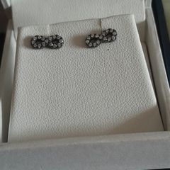5 pairs of silver earrings