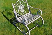 Rocking Chair Single Grey Ornate D4846