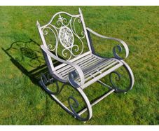 Rocking Chair Single  Grey Ornate D4846