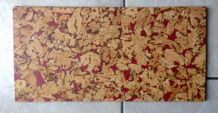 44 psc.(4 Pack).Natural Cork Tiles for Wall or Floor Decoration.(Miami Red) New