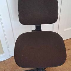 Office swival chair dark brown fabric