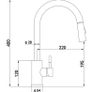 Brushed Brass Pull-Out Kitchen Mixer Tap Image 7