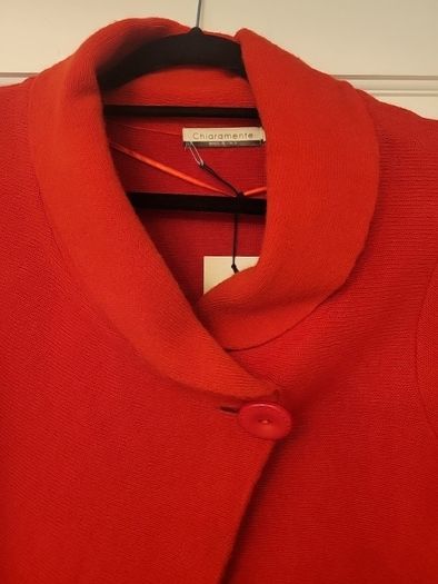 brand new beautiful red cropped wool jacket