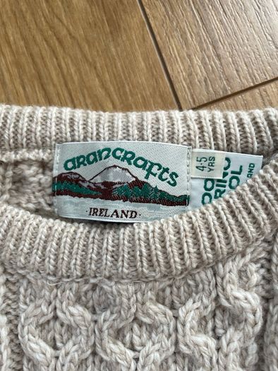 genuine aran crafts kids aran jumper merino wool age 4-5 yrs