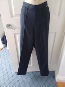 M & S Classic Navy Trousers in Size 10