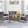 4-Piece Rattan Garden Chair Furniture Set Image 2