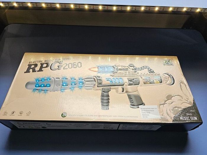Children's Toy Electric Sound and Light Missile Gun With Color Screen , Free Straps , for kids.