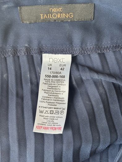 Next Pleated Midi Skirt Blue