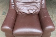 G. Nicoletti Brown Leather Armchair