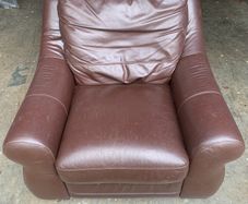G. Nicoletti Brown Leather Armchair