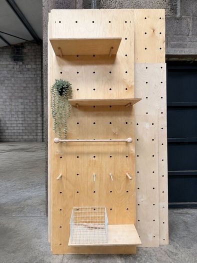Complete Birch Ply Pegboard Shop Fit-Out 21 Panel