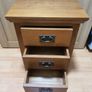Solid wood oak stained Bedside Drawer Image 2