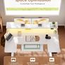 U-Shaped Electric Standing Desk with LED Lights & USB Ports Image 7