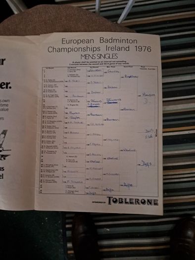 Vintage 1976 Badminton Champonships