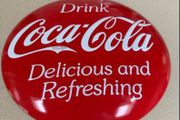 Coca Cola Embossed Metal Sign