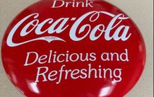 Coca Cola Embossed Metal Sign