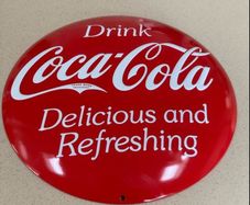Coca Cola Embossed Metal Sign