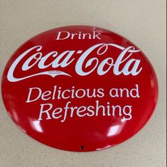 Coca Cola Embossed Metal Sign