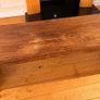 Large, sturdy solid wood coffee table or TV bench in a dark wood finish. Image 4