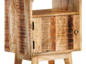 Bedside Table 40x30x50 cm Rough Mango Wood