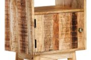 Bedside Table 40x30x50 cm Rough Mango Wood