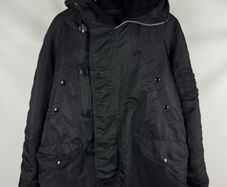 Alpha Industries Model 3A382 Parka Jacket Black Size M
