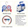 Refrigerant Vacuum Pump Kits 4CFM 1-4HP HVAC Refrigeration 1/3 1/4 HP with Manifold Gauge for Household Air Conditioning Image 3